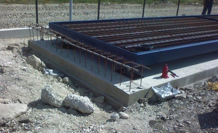 Cantar autovehicule -  structura metal-beton  model PPCO