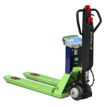 Cântar pentru paleți Dini Argeo TPW E-Force, vedere laterală cu liză electrică
